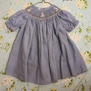 Easter Smocked Dress 12 Months